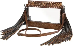 American Darling Clear Bag Hand Tooled Genuine Leather Women Bag Western Handbag Purse