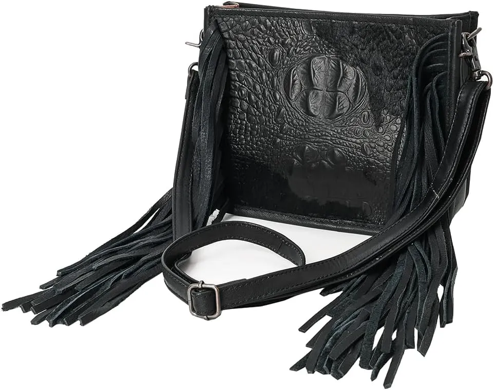 American Darling Cross Body Crocodile Embossed Full Grain Genuine Leather Western Women Bag Handbag Purse | Crossbody Bag for Women | Cute Crossbody Bag | Crossbody Purse