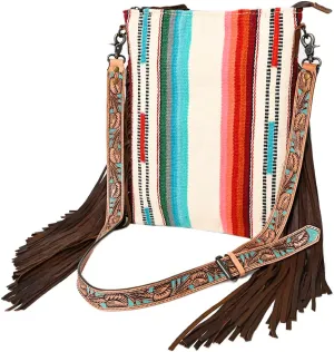 American Darling Cross Body Hand Tooled Saddle Blanket Genuine Leather Women Bag Western Handbag Purse