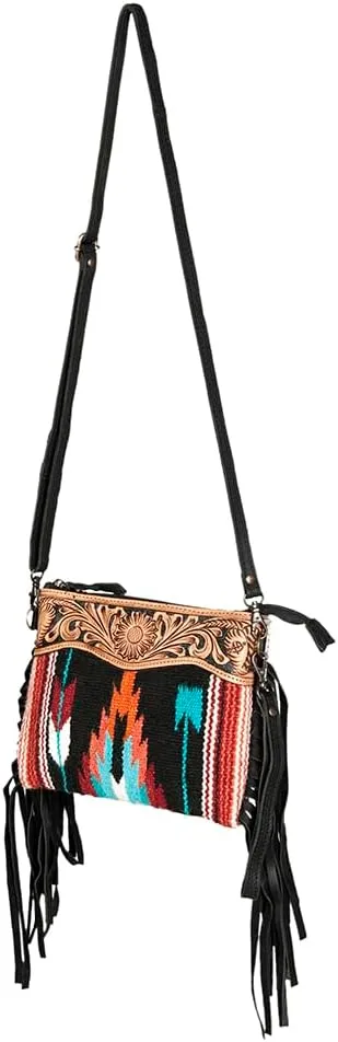 American Darling Cross Body Hand Tooled Saddle Blanket Genuine Leather Women Bag Western Handbag Purse