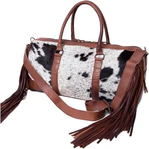 American Darling Duffel Hair On Genuine Leather Western Women Bag | Handbag | Leather Duffle Bag | Weekend Bag | Travel Duffel Bags | Duffel Bag for Women