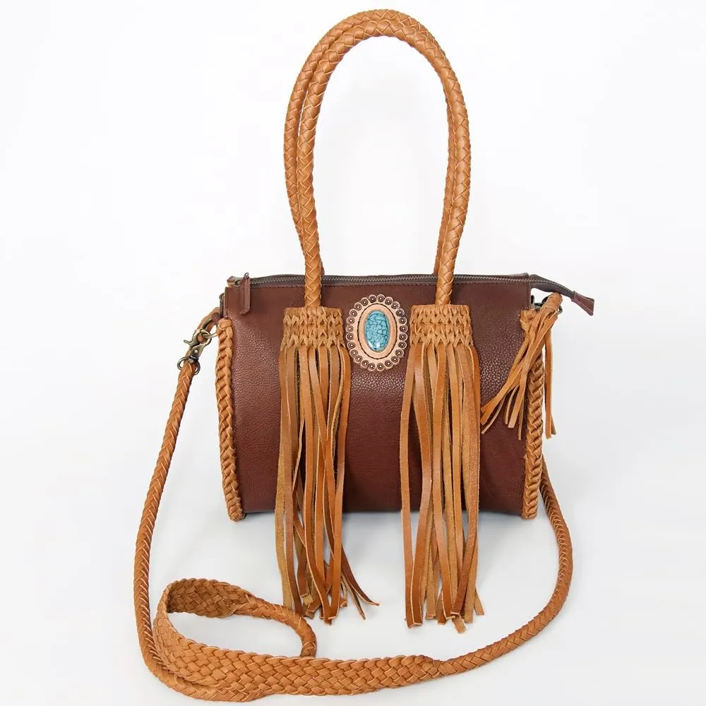 American Darling Hair On Genuine Leather Women Bag Western Handbag Purse