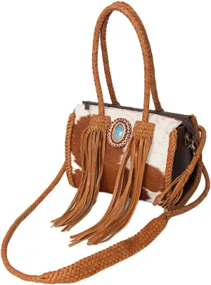 American Darling Hair On Genuine Leather Women Bag Western Handbag Purse