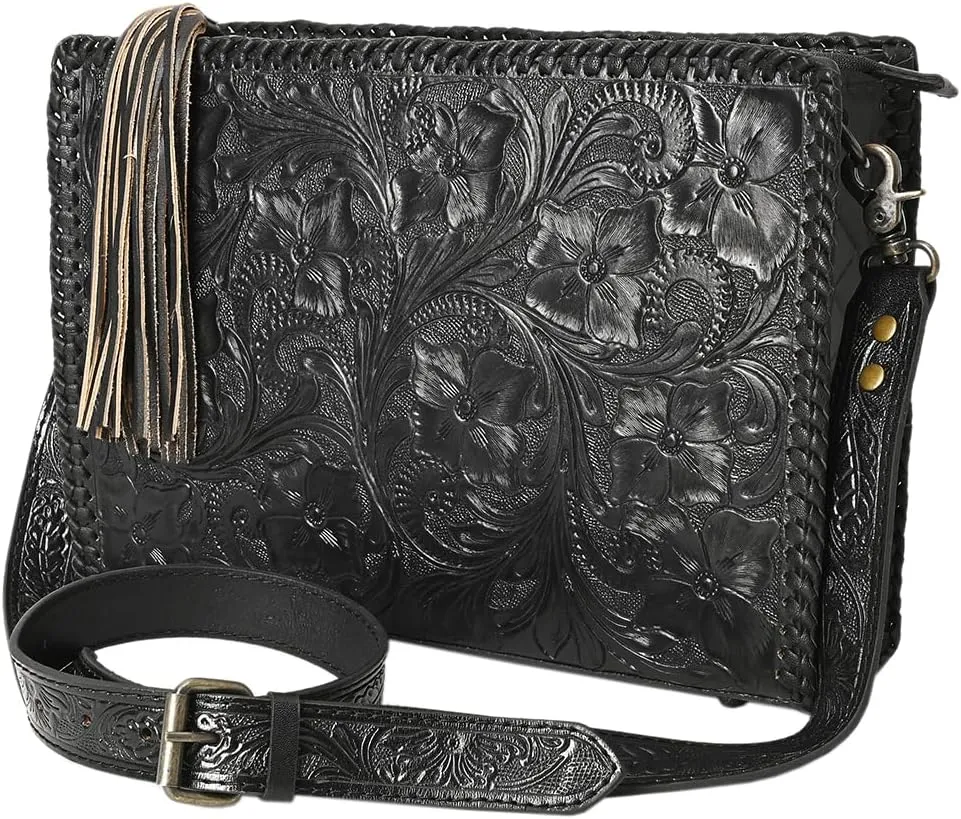 American Darling Hand Tooled Genuine Leather Women Bag Western Handbag Purse