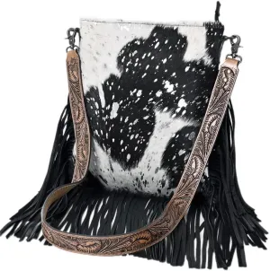 American Darling Messenger Hair On Genuine Leather Women Bag Western Handbag Purse