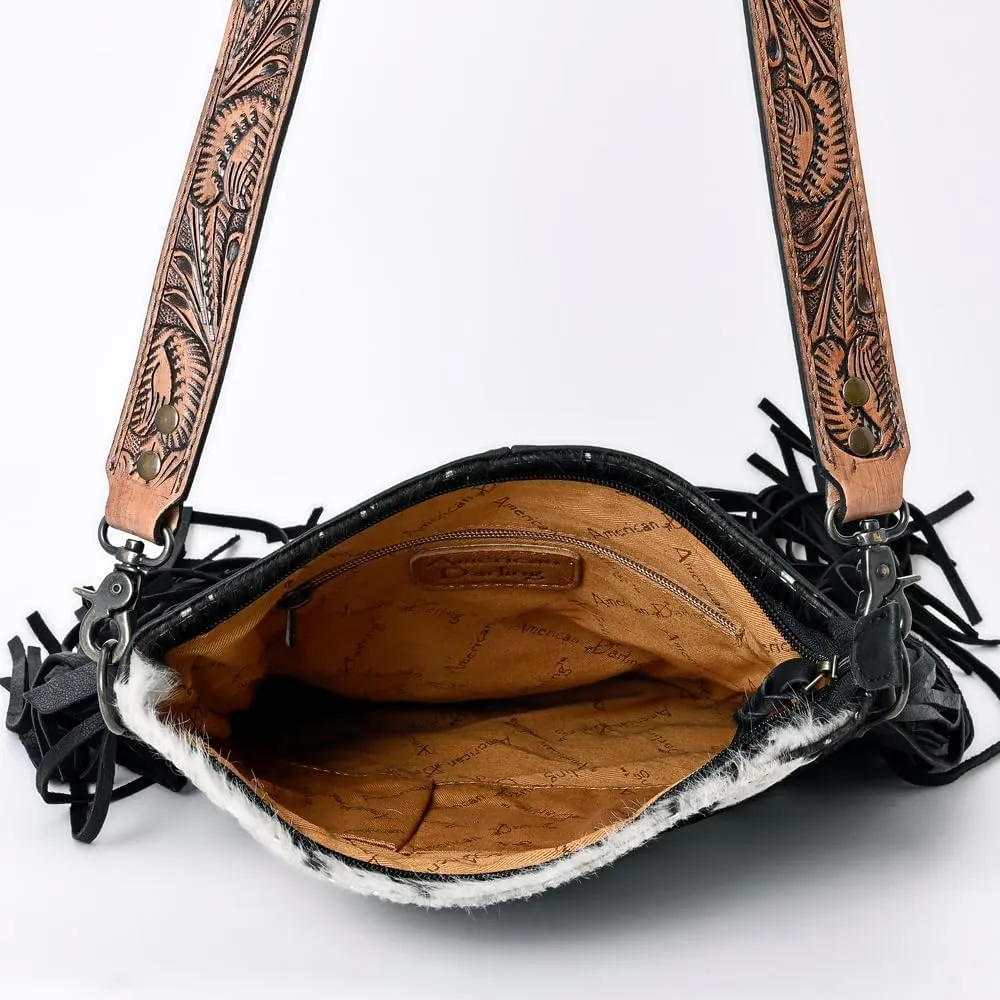 American Darling Messenger Hair On Genuine Leather Women Bag Western Handbag Purse