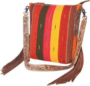 American Darling Saddle Blanket Genuine Leather Women Bag Western Handbag Purse