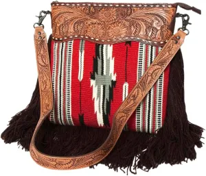 American Darling Signature Crossbody Hand Tooled Saddle Blanket Genuine Leather Western Women Bag Handbag Purse | Crossbody Bag for Women | Cute Crossbody Bag | Crossbody Purse