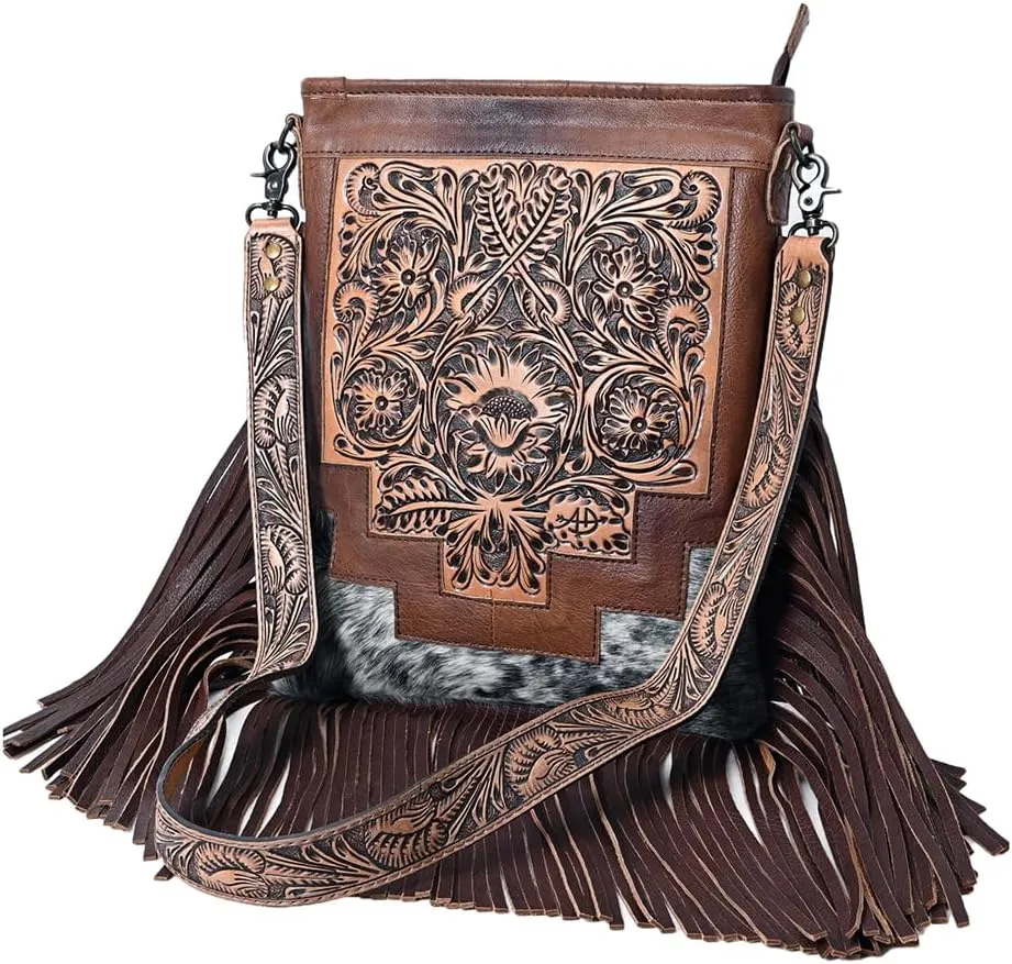 American Darling Tooled Painted Crossbody