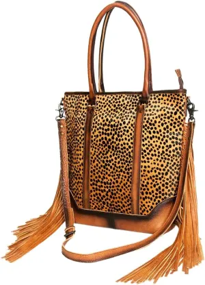 American Darling Tote Hair on Genuine Leather Western Women Bag Handbag Purse | Western Tote Bag | Travel Tote Bags | College Tote Bag | Casual Tote Bag