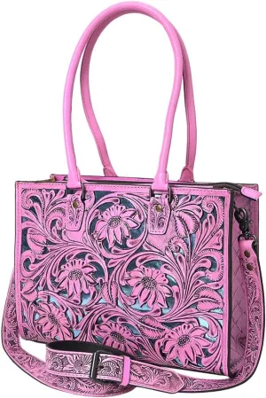 American Darling Tote Hand Tooled Genuine Leather Western Women Bag Handbag Purse | Western Tote Bag | Travel Tote Bag