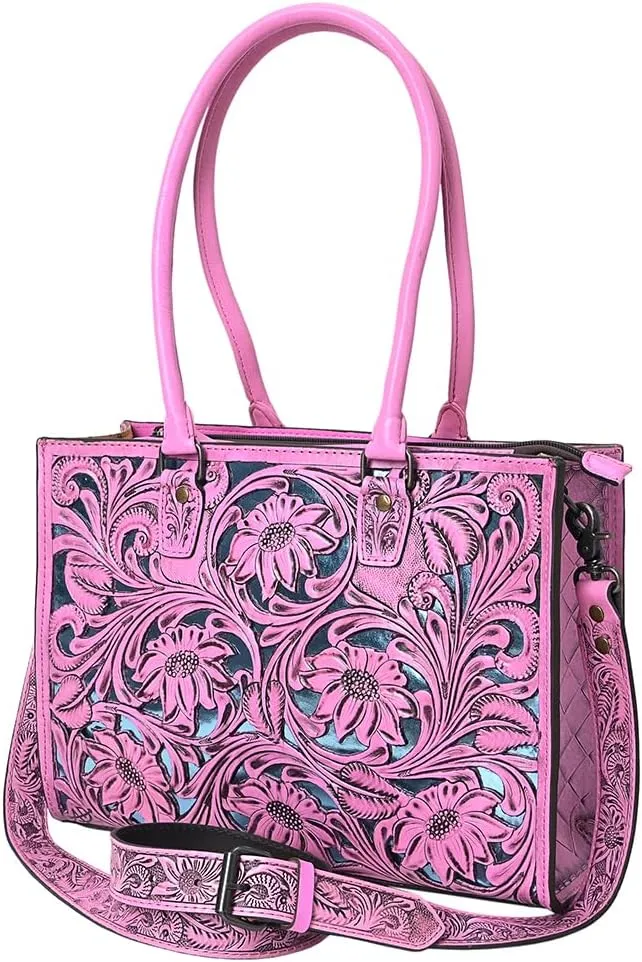 American Darling Tote Hand Tooled Genuine Leather Western Women Bag Handbag Purse | Western Tote Bag | Travel Tote Bag