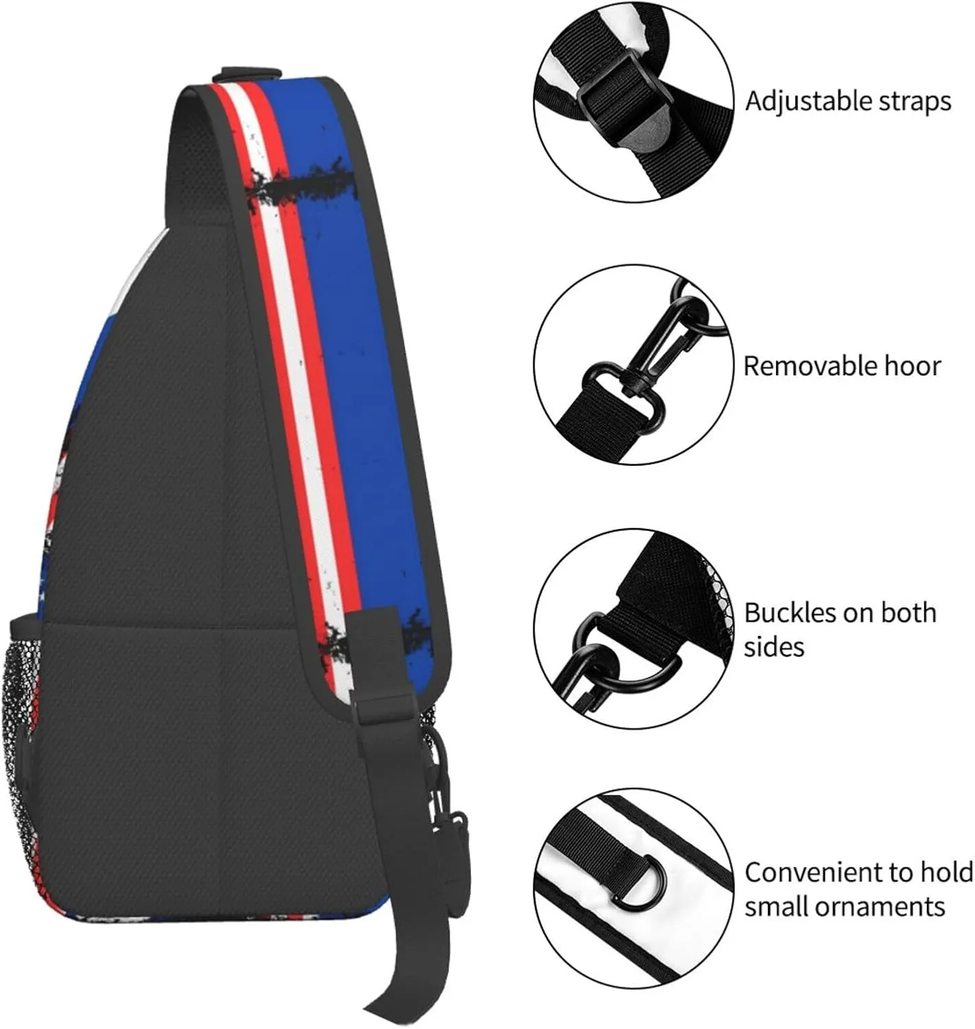 American Salvadorian Flag Salvadoreños Roots Chest Sling Bag Crossbody Shoulder Backpack Bag Gym Cycling Daypack Travel Hiking Cross Bag