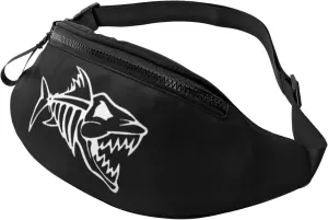 Anger Fish Skeletons Crossbody waist bag, casual chest bag