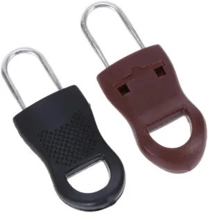 Angoily 2 Pieces Zipper Pull Replacement Kit Resin Zinc Alloy Luggage Zipper Slider for Repairing Buckle Structure for Coats Bags
