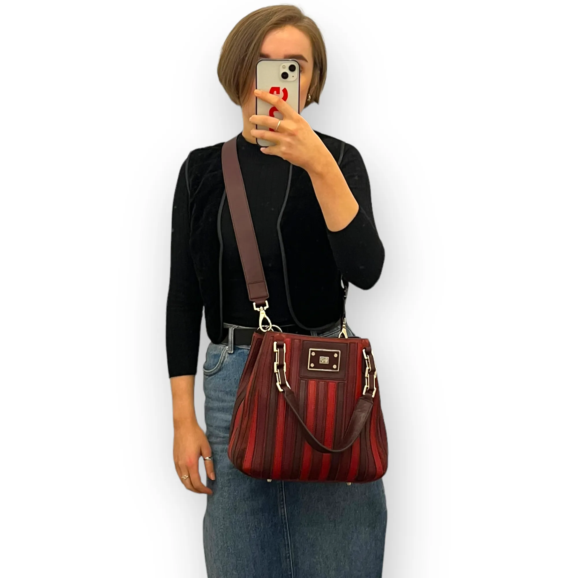 Anya Hindmarch Red Belvedere Bag