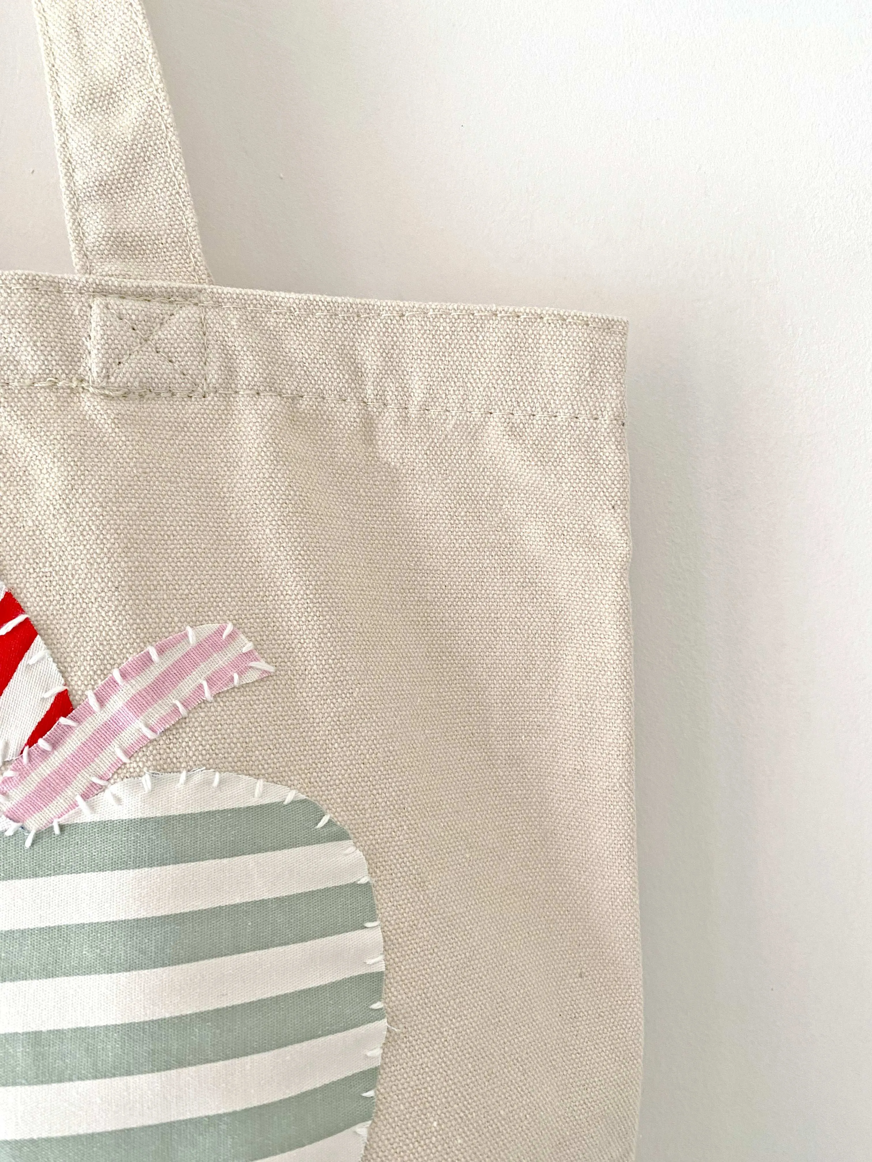 Apple Patch Canvas Tote