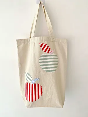 Apple Patch Canvas Tote
