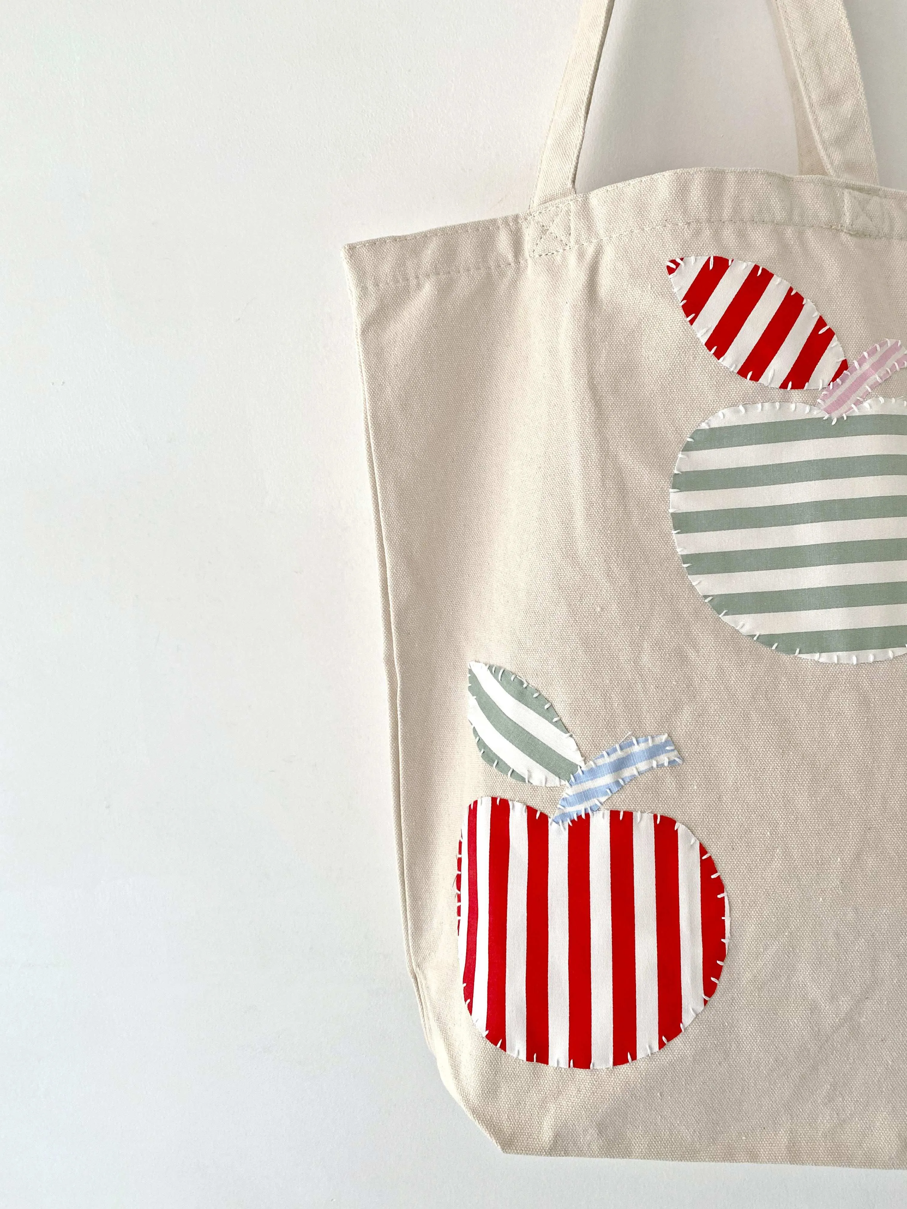 Apple Patch Canvas Tote