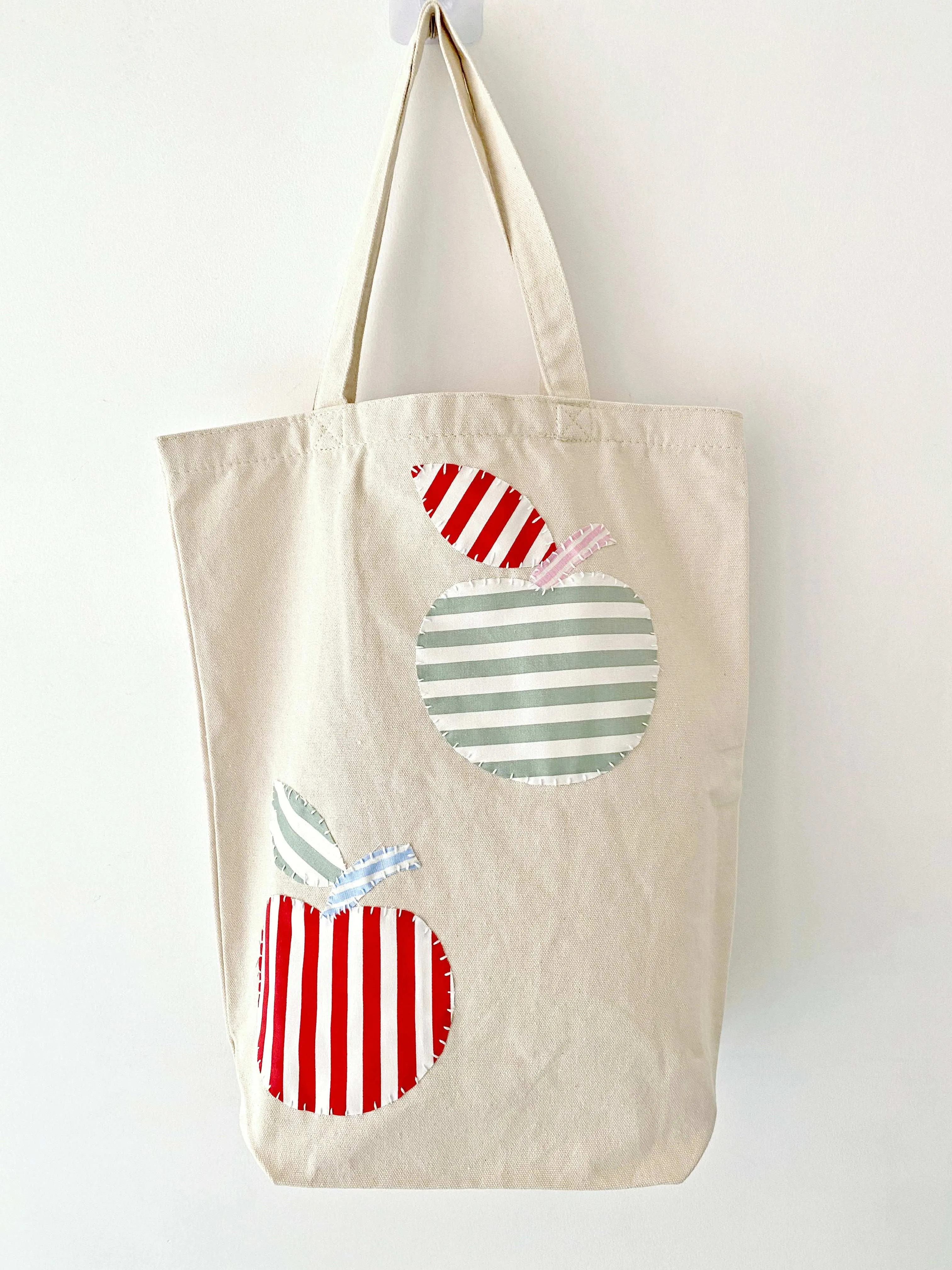 Apple Patch Canvas Tote