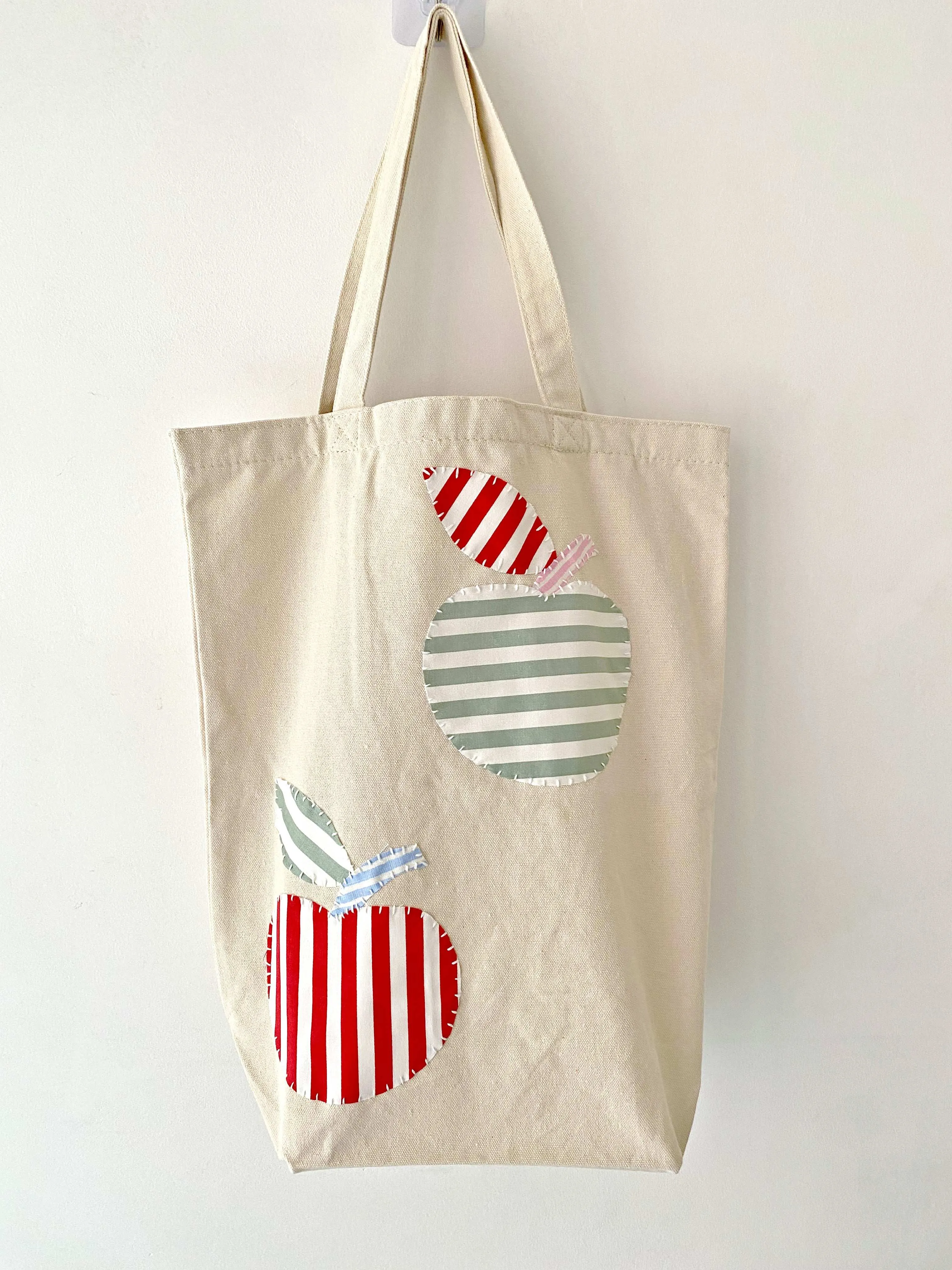 Apple Patch Canvas Tote