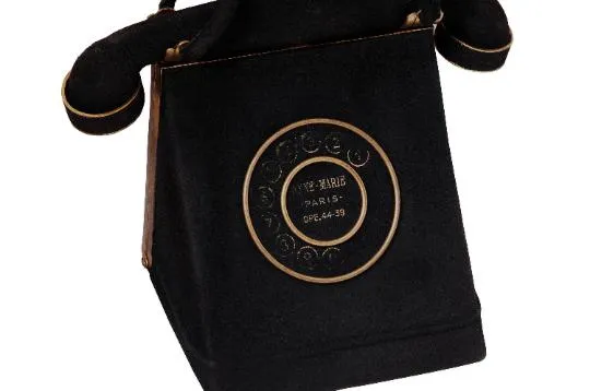 ARCHIVE - 1940s Anne-Marie of France Suede Novelty Telephone Bag