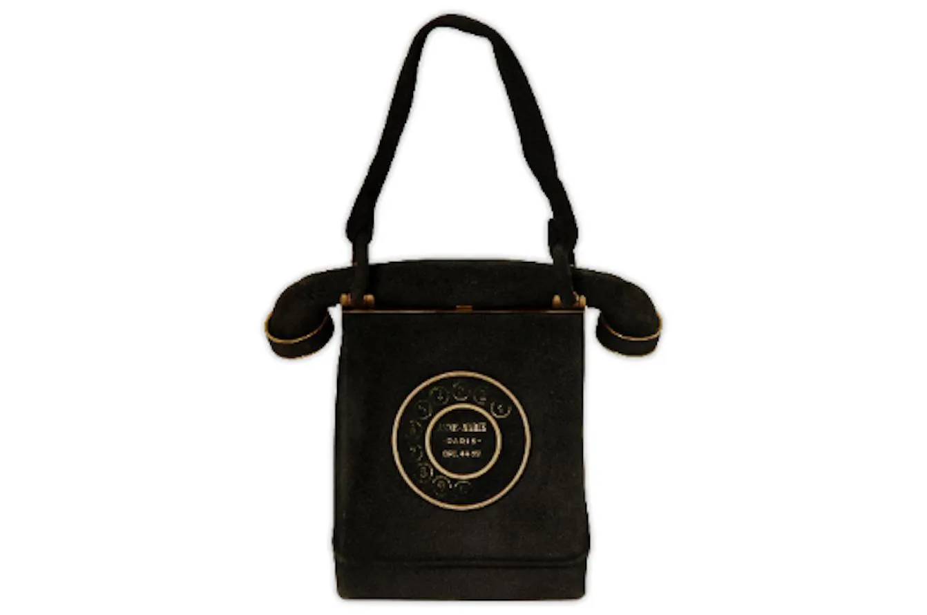 ARCHIVE - 1940s Anne-Marie of France Suede Novelty Telephone Bag