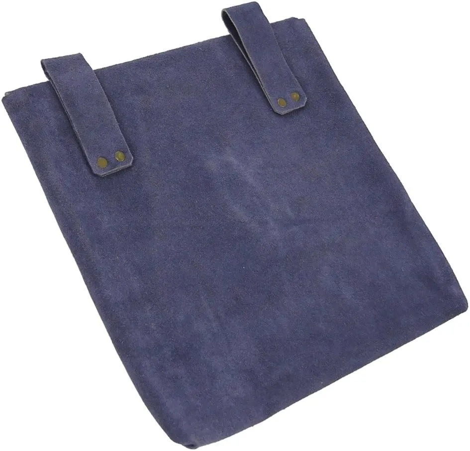 Armory Replicas™ Handmade Brown & Purple Leather Belt Pouches, Large Suede Bags with Wessex Grandeur & Touch of Royalty