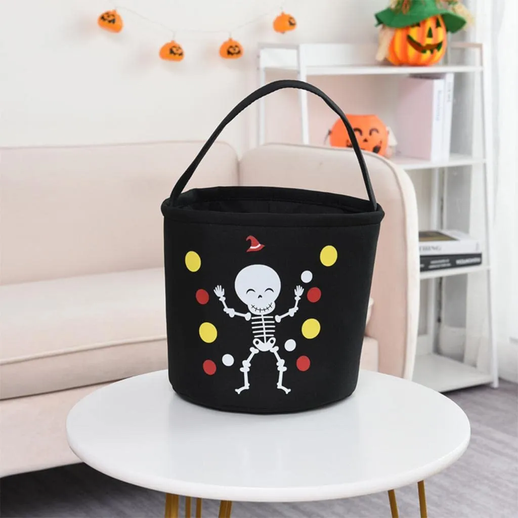 arythe Halloween Trick Bag Goody Snack Tote Bucket Gift Bags Party Favor Black 2