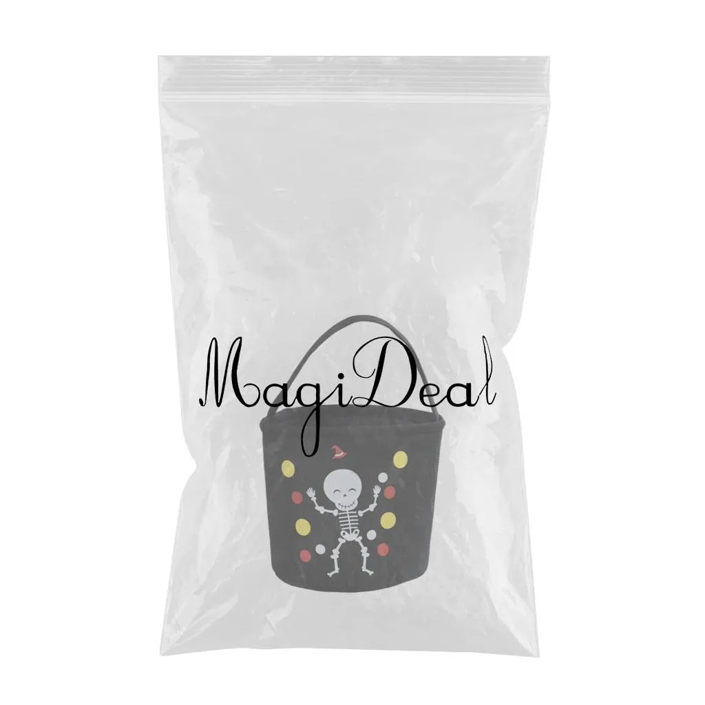 arythe Halloween Trick Bag Goody Snack Tote Bucket Gift Bags Party Favor Black 2