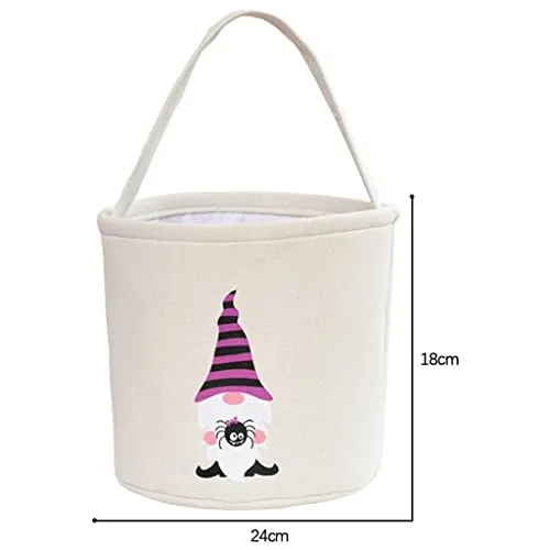 arythe Halloween Trick Bag Goody Snack Tote Bucket Gift Bags Party Favor White 1