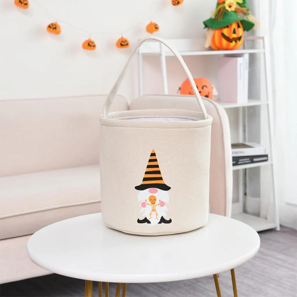 arythe Halloween Trick Bag Goody Snack Tote Bucket Gift Bags Party Favor White 3