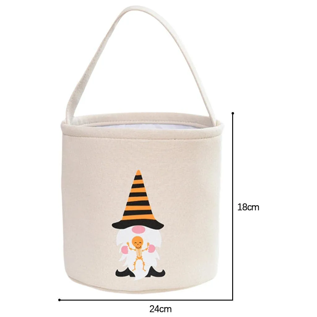 arythe Halloween Trick Bag Goody Snack Tote Bucket Gift Bags Party Favor White 3