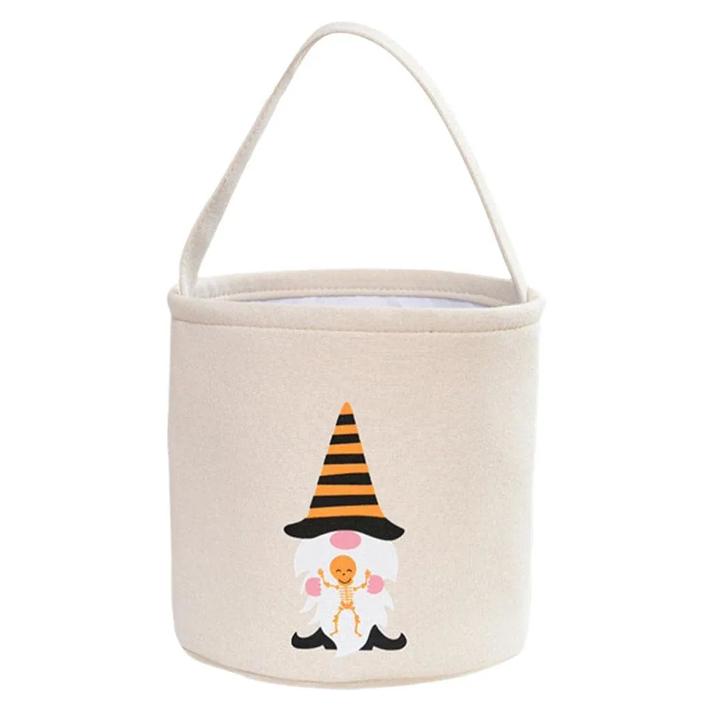 arythe Halloween Trick Bag Goody Snack Tote Bucket Gift Bags Party Favor White 3
