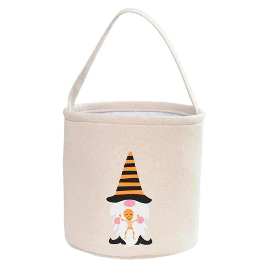 arythe Halloween Trick Bag Goody Snack Tote Bucket Gift Bags Party Favor White 3