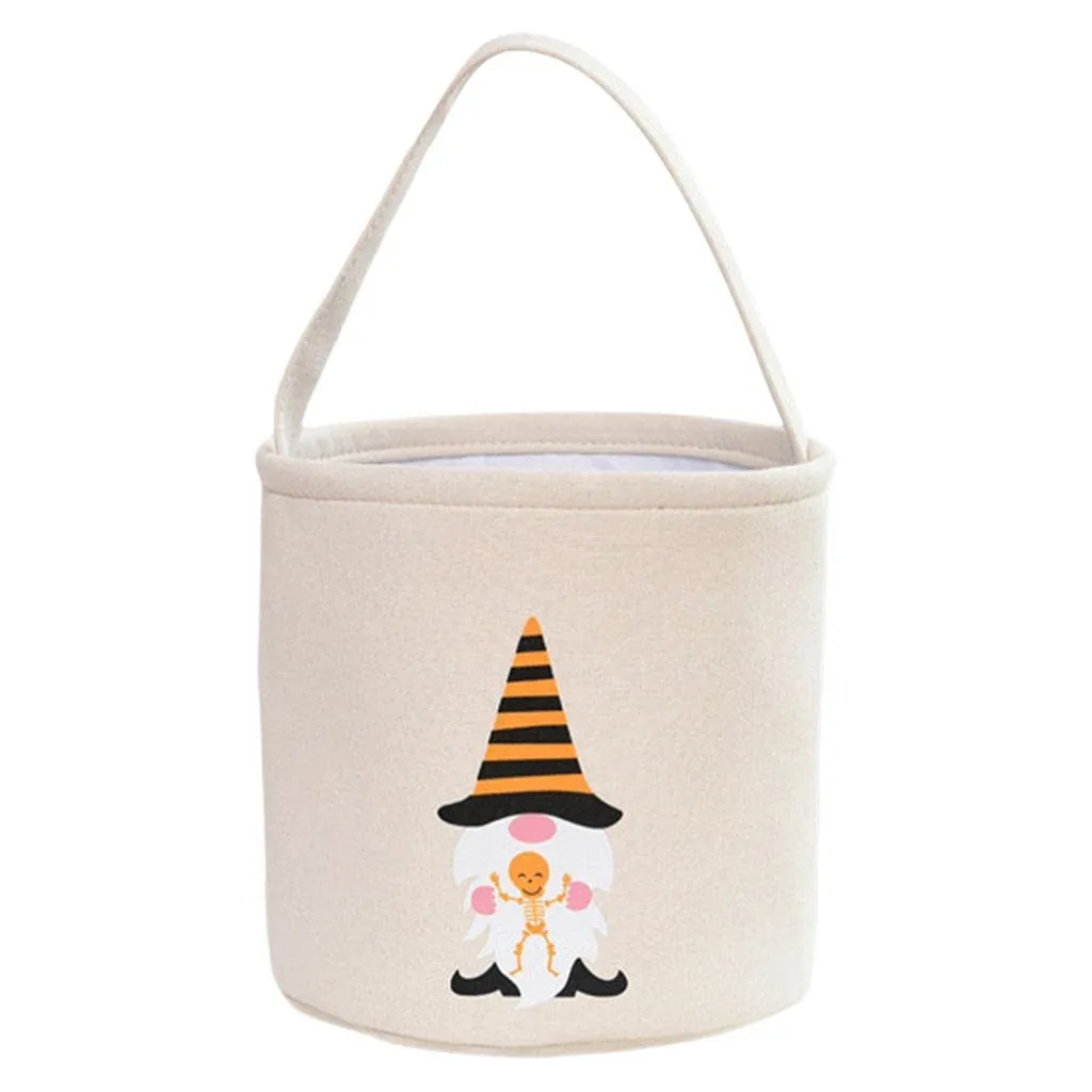 arythe Halloween Trick Bag Goody Snack Tote Bucket Gift Bags Party Favor White 3