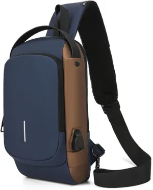 Auricz Sling Bag, 2025 New Carbon Fiber Streamline Anti-Theft Sling Bag, Waterproof, for Travel Gym Sports