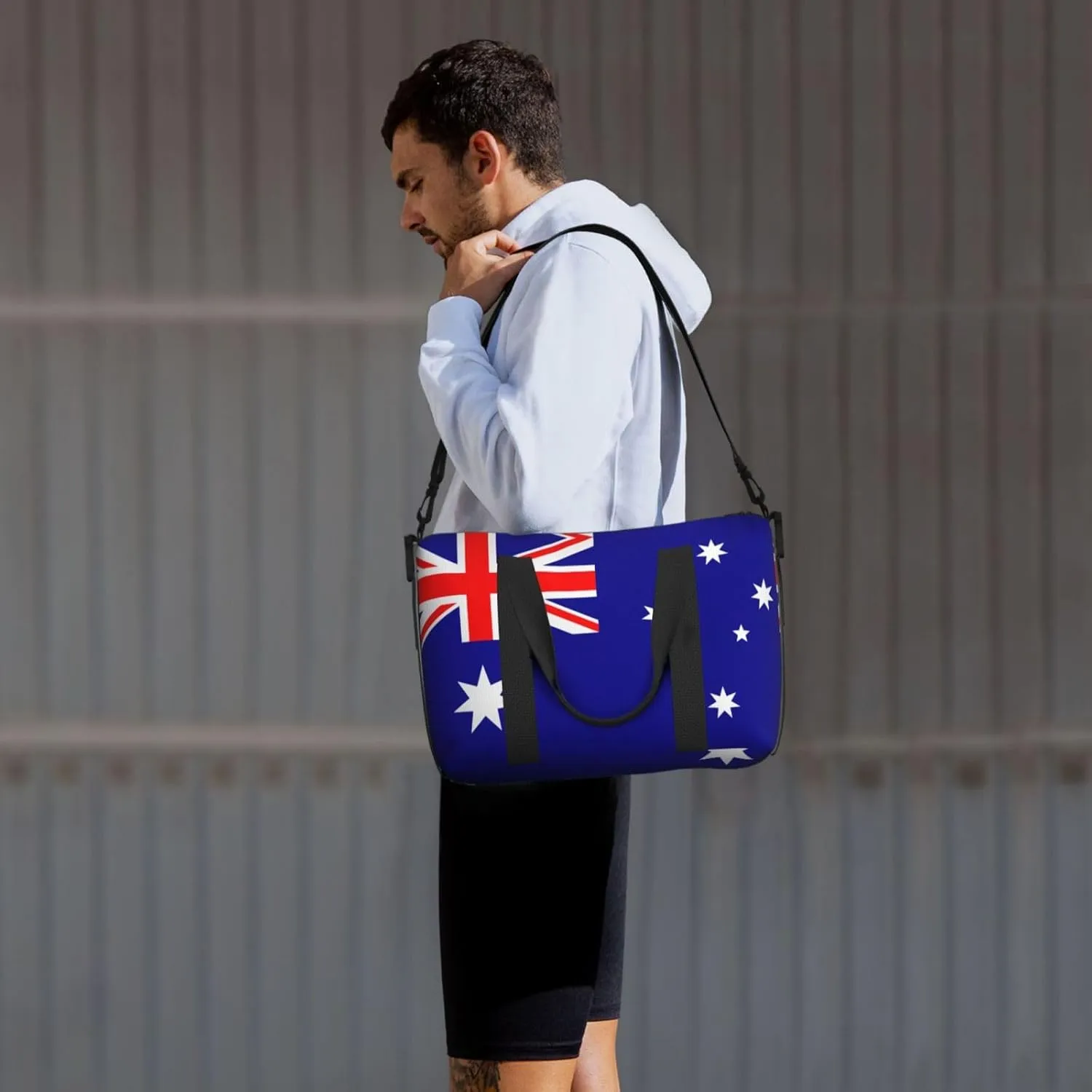 Australian Flag Small Duffel Bag Foldable Travel Bag Weekender Bag Overnight Gym Hospital Bags For Women&Men