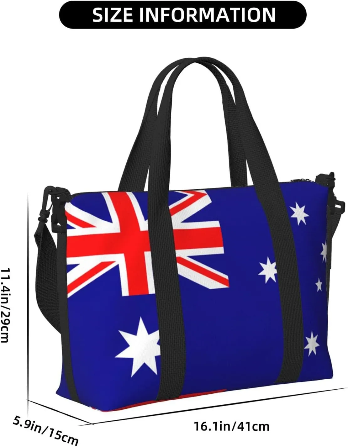 Australian Flag Small Duffel Bag Foldable Travel Bag Weekender Bag Overnight Gym Hospital Bags For Women&Men