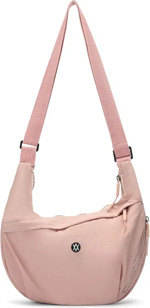 Axcone Nylon Crescent Crossbody Bag for Women Lightweight Hobo Bag Adjustable Strap Casual Sling Bag