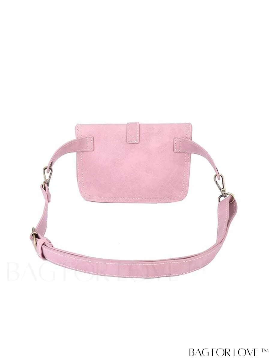 BagForLove - Compact Flap Bag with Buckle and Studded Accents