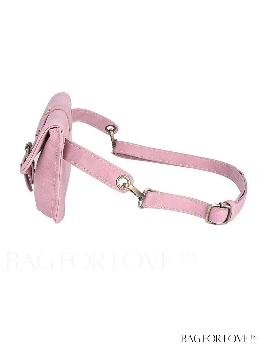 BagForLove - Compact Flap Bag with Buckle and Studded Accents