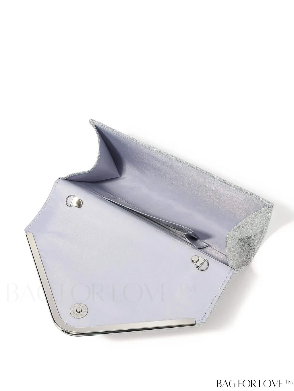 BagForLove - Party-ready Glitter Envelope Bag with Metal Accents - Compact and Chic