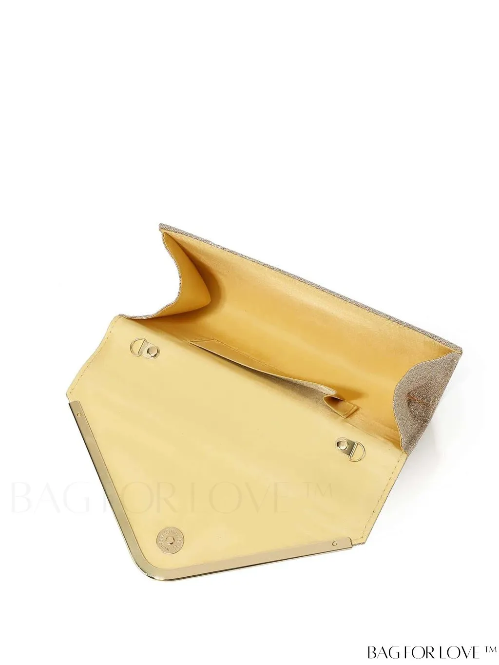 BagForLove - Party-ready Glitter Envelope Bag with Metal Accents - Compact and Chic