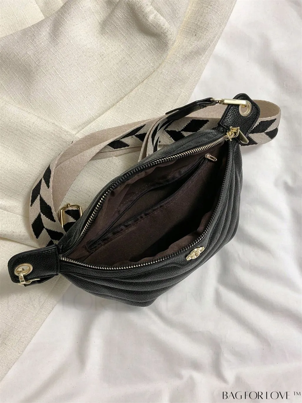BagForLove - Premium PU Fanny Pack with Metallic Accents and Sturdy Zipper