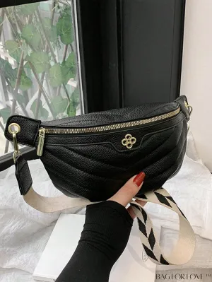 BagForLove - Premium PU Fanny Pack with Metallic Accents and Sturdy Zipper