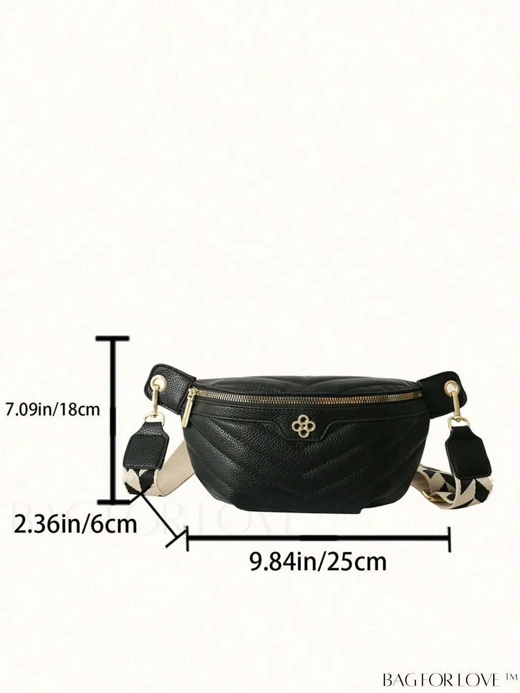 BagForLove - Premium PU Fanny Pack with Metallic Accents and Sturdy Zipper