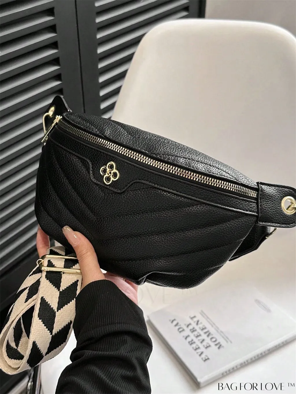 BagForLove - Premium PU Fanny Pack with Metallic Accents and Sturdy Zipper