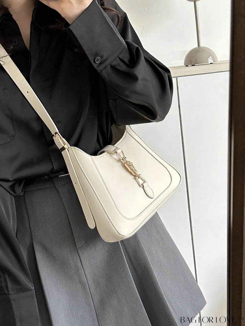 BagForLove - Stylish Adjustable Strap Hobo Bag with Chic Metal Accents