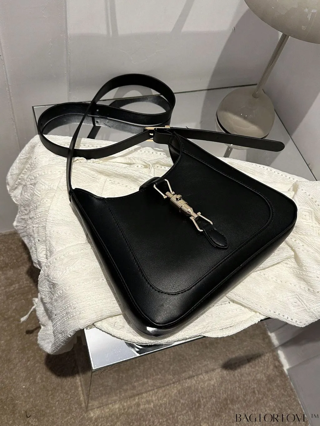 BagForLove - Stylish Adjustable Strap Hobo Bag with Chic Metal Accents